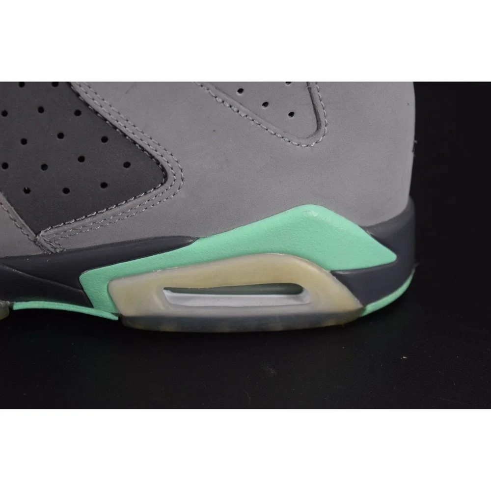 Jordan Air Jordan 6 Retro GG Kids 7.5Y Grey Green Glow 543390-005 Good Condition